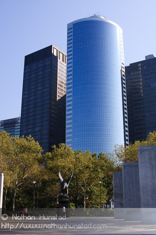 A view of 17 State Street from Battery Park